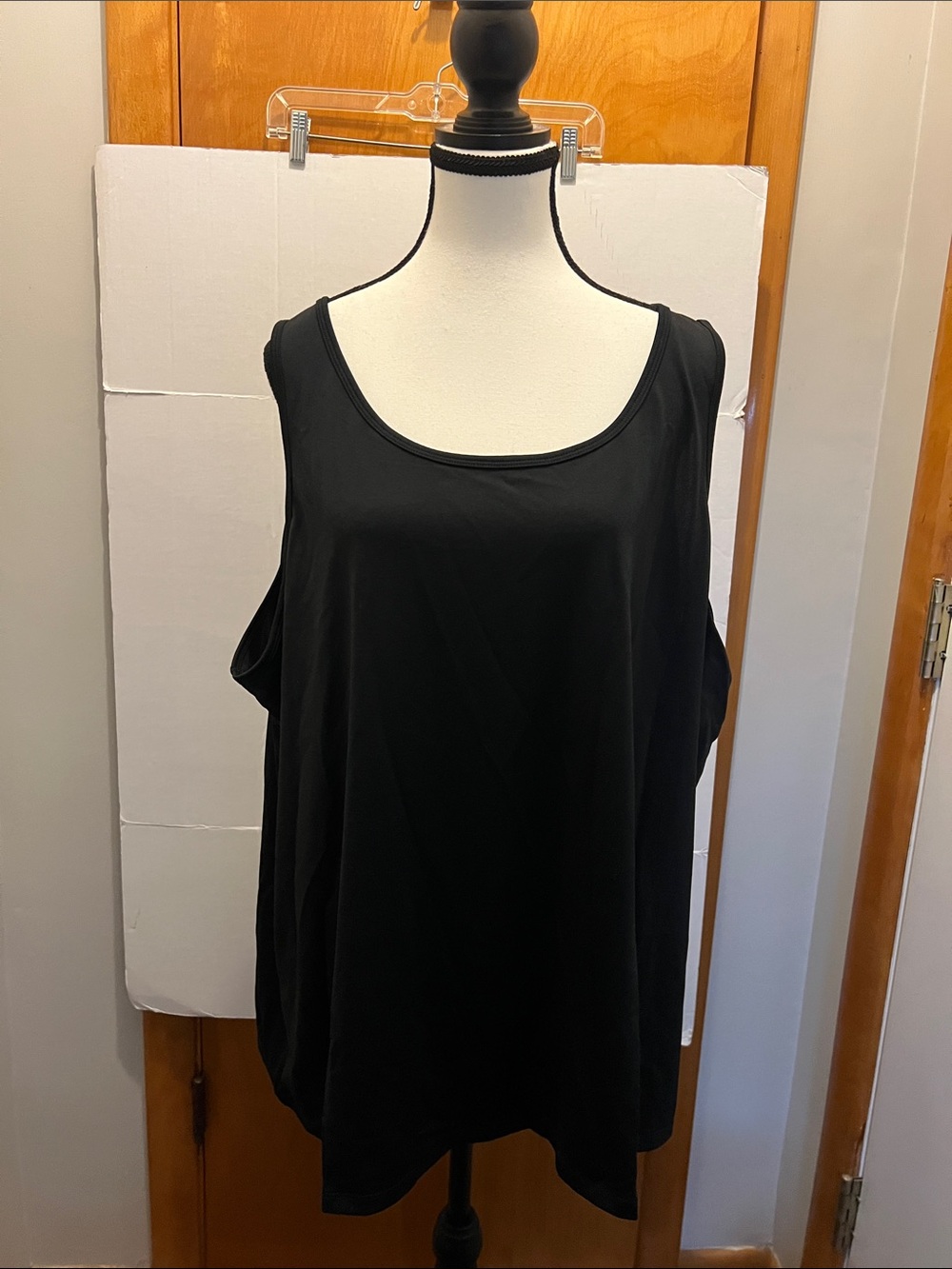 Maggie Barnes Black Scoop Neck Tank Top